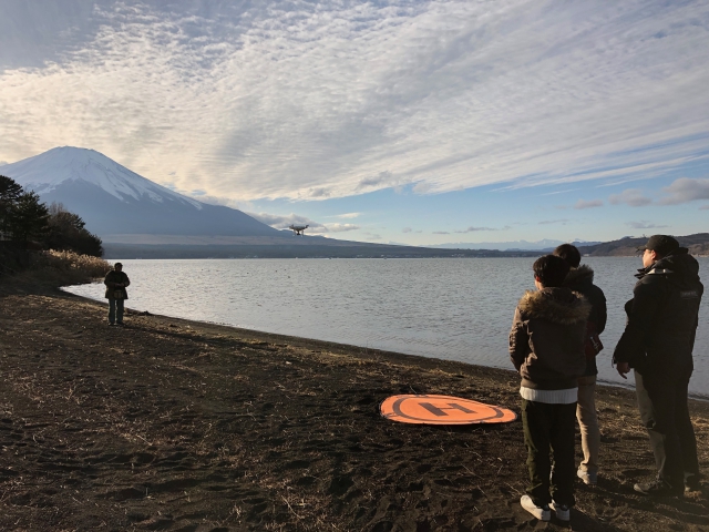 山中湖ドローン空撮体験開催！